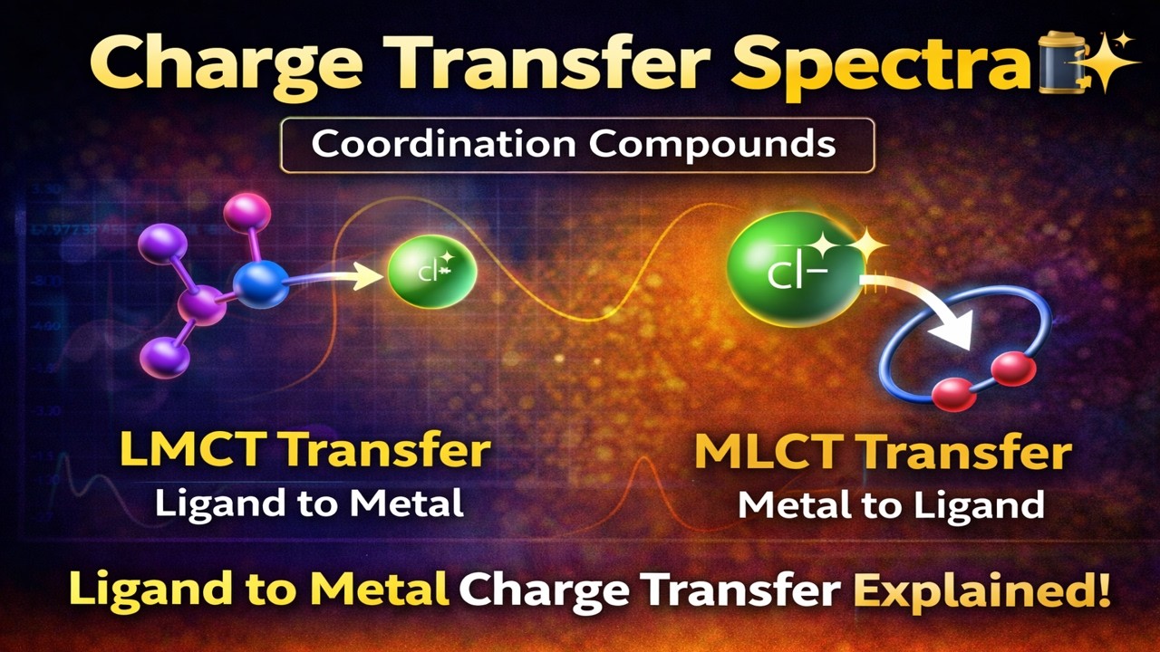 Coordination Chemistry-30 (Charge Transfer Spectra | LMCT Explained | Coordination Compounds )