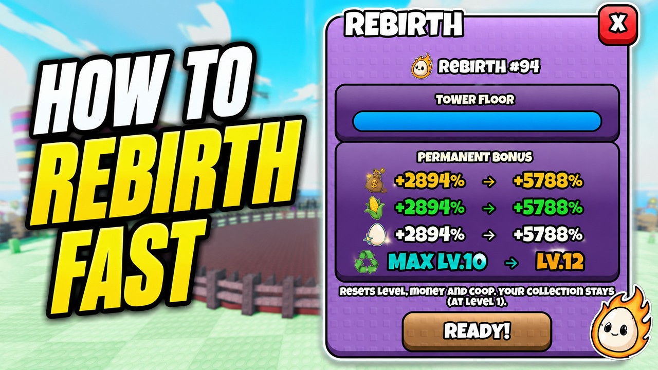 How to REBIRTH FAST in GROW A CHICKEN FIGHTER Roblox