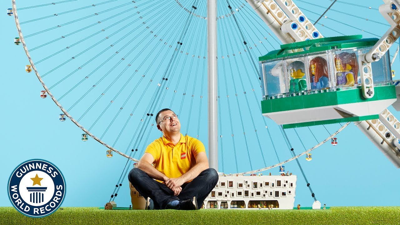 He Built a LEGO&reg; Ferris Wheel from 40,000 Bricks! - Guinness World Records