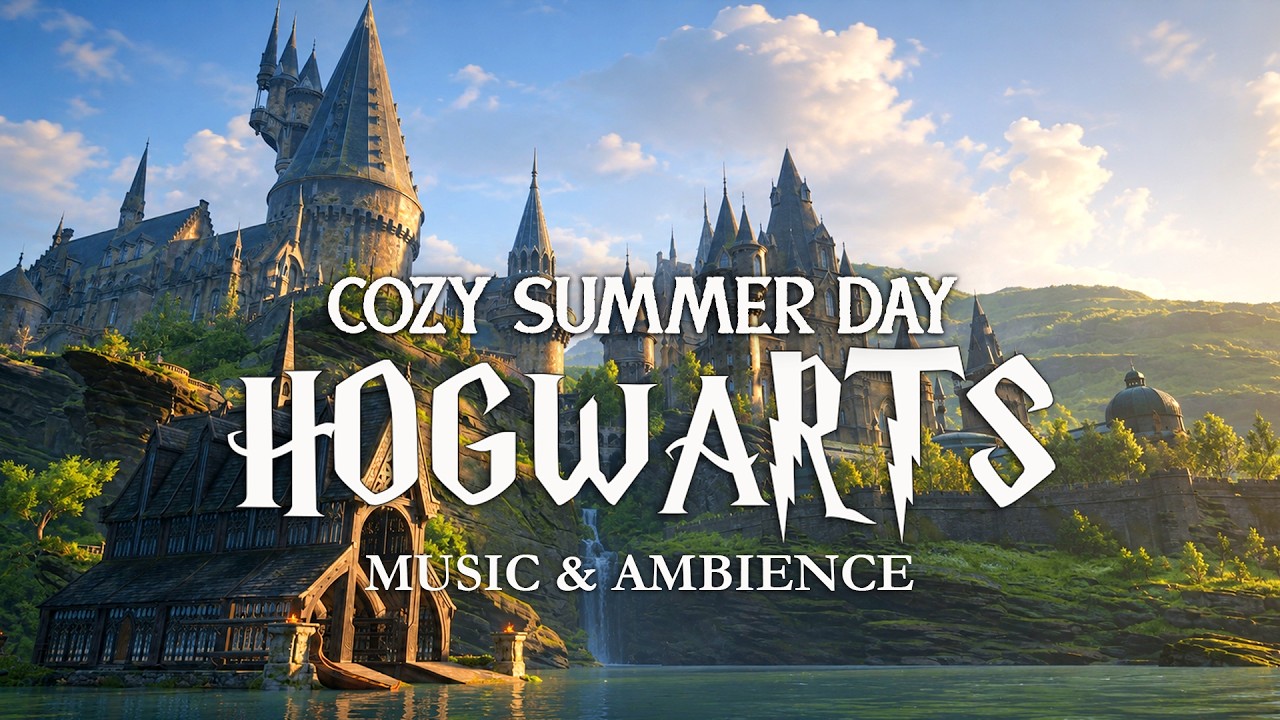 Cozy Summer Day at Hogwarts - Calming Harry Potter Hogwarts Legacy Music & Cozy Summer Ambience