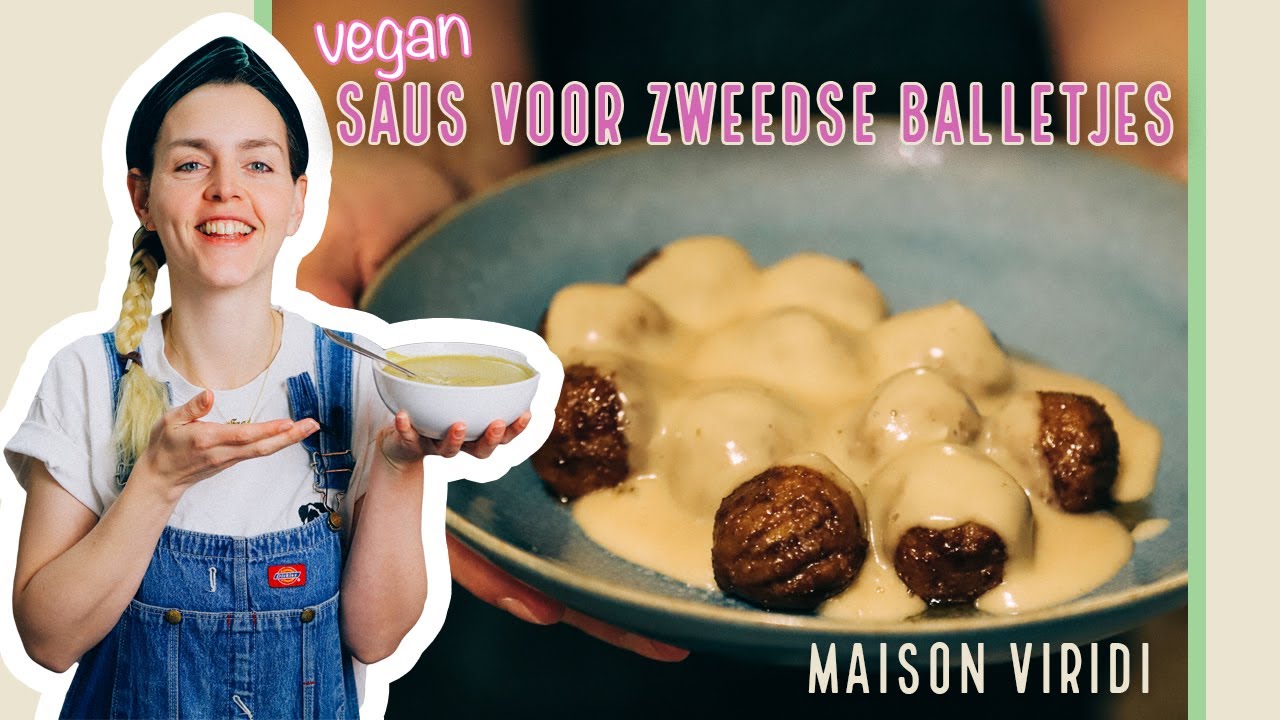 Maak je eigen VEGAN ROOMSAUS voor bij ZWEEDSE BALLETJES, zoals die van de Ikea!