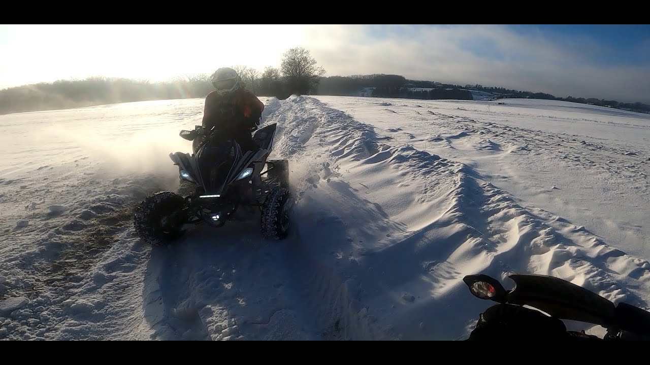 ZIMOWE LATANIE RAPTORAMI 💥 Yamaha Raptor 700 in winter adwenturs  💥