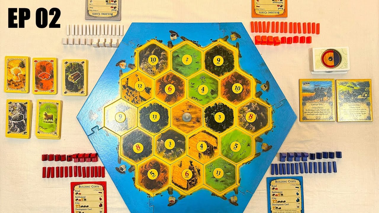 Playing Catan Trade Build Settle - Beginner Map Setup | کٹان ٹریڈ بلڈ سیٹل - ابتدائی نقشہ سیٹ اپ