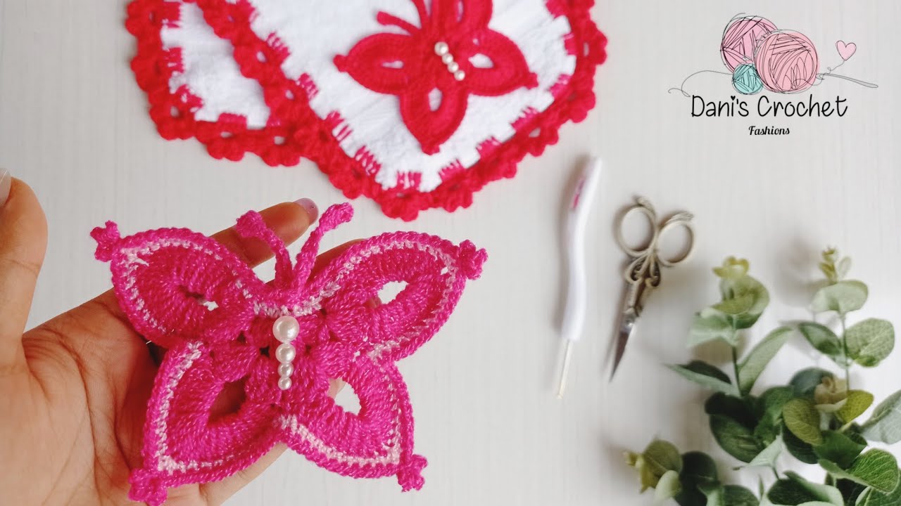😍Nuevo diseño de mariposa 🦋/ teje esta bella mariposa/fácil y rápido ✅