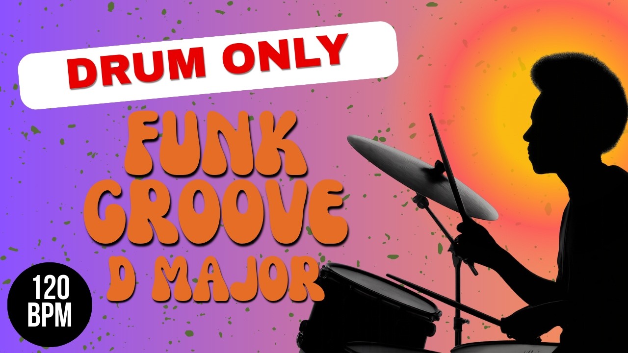 120 BPM | Funk Drum Groove – Backing Track | Drum Only