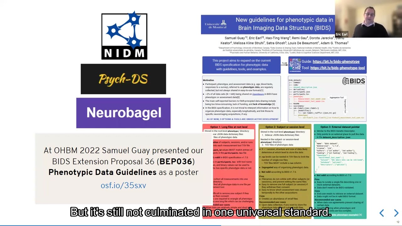 OHBM 2023 | 3071 | Talk | Eric Earl | BIDS tabular phenotype data software for big neuroimaging st&hellip;