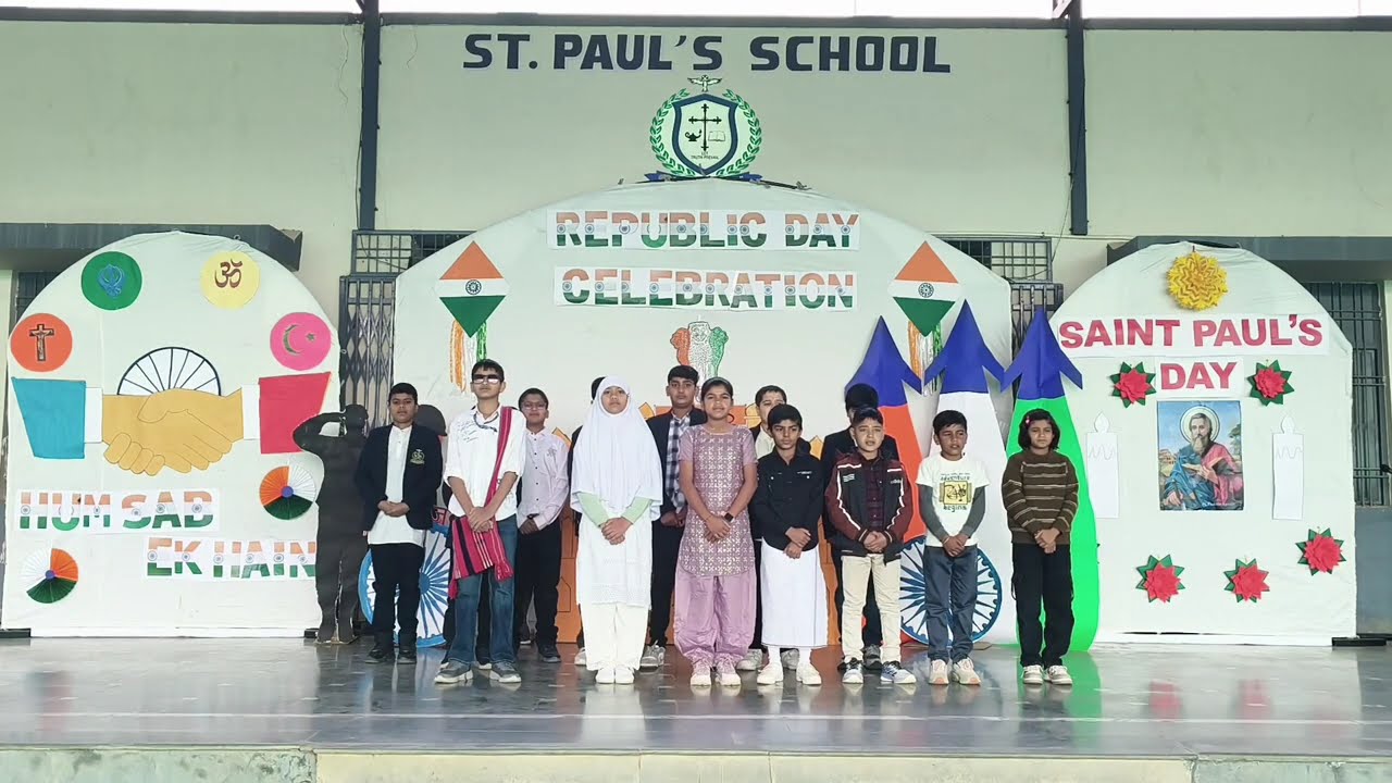 Saint Paul's secondary school Phalodi  Celebrating 77th Republic day (Skit - Spirit of India)
