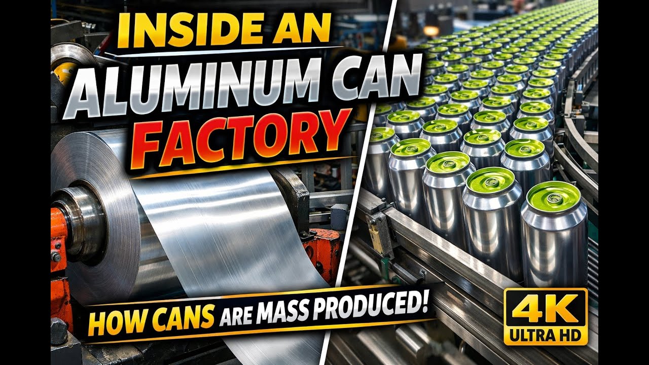 Aluminum Can Production Line  Inside a Massive Factory 4K