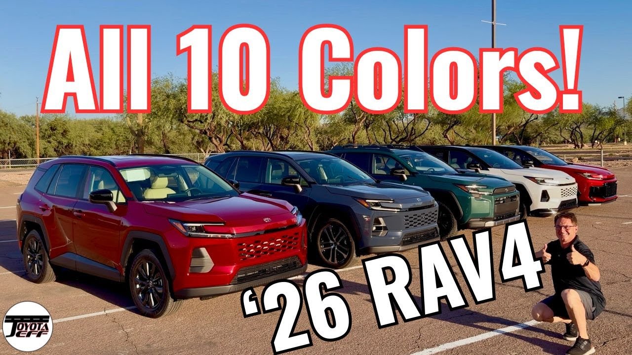 Все 10 цветов - Toyota RAV4 2026 года - Видео ВСЕХ цветов!