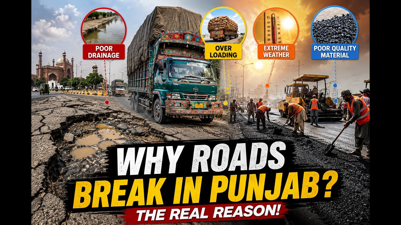 Why Roads Break in Punjab, Pakistan? The Real Truth Behind Damaged Roads| Full Explanation