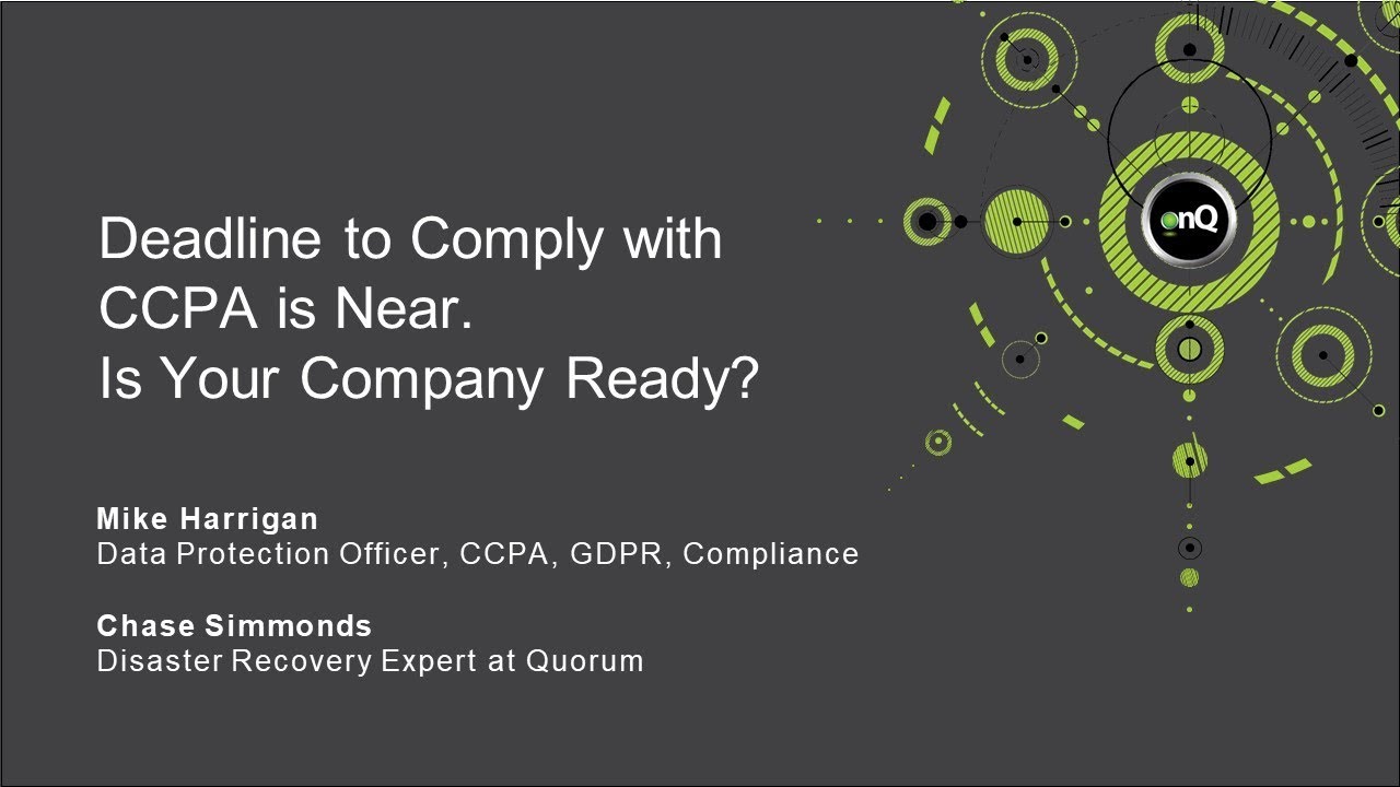[Webinar Recording] Is Your Business Ready to Comply with CCPA