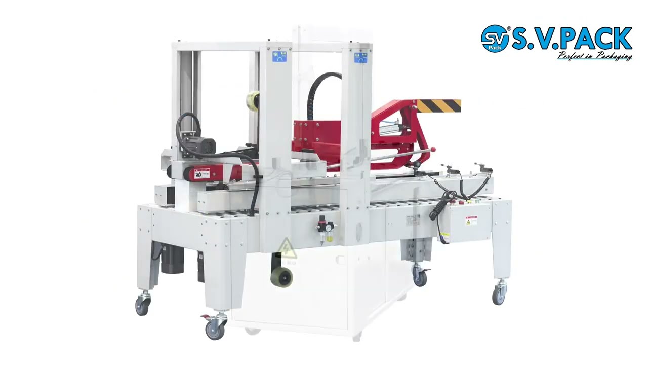 Automatic Flap Folding Carton Sealer And Automatic Online Strapping Machine With Taping Machine