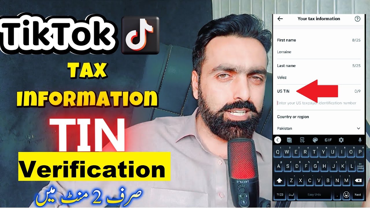 How to add US TIN number in TikTok Tax Information