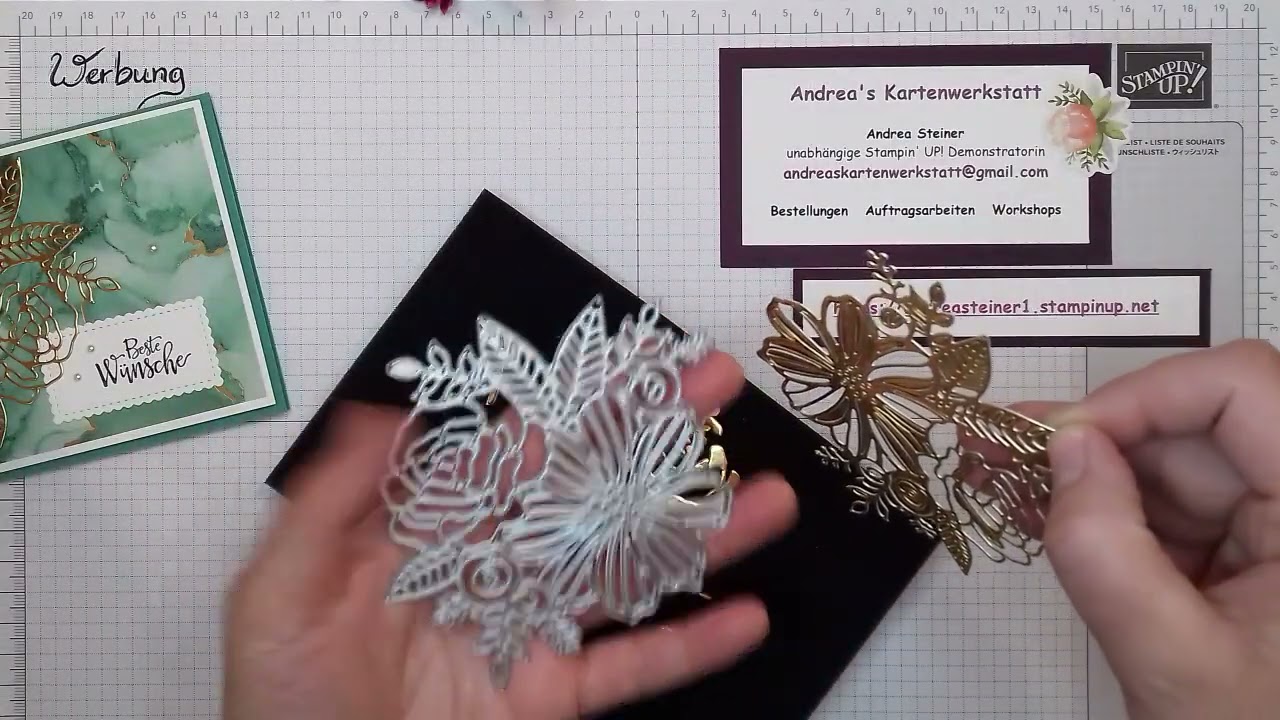 Edle Wirkung einer ganz einfachen Karte - quick & easy - Tintenkunst - Stampin' Up!®