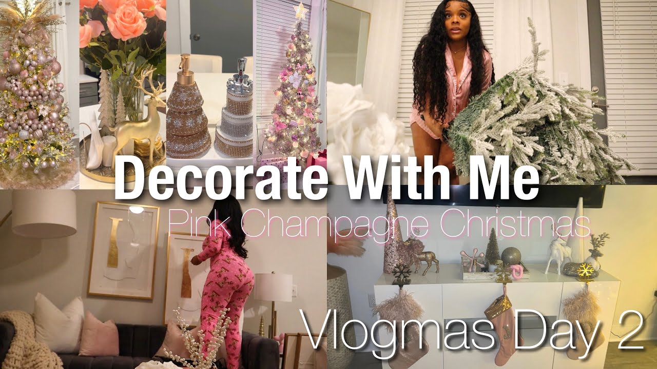 VLOGMAS : DECORATE MY HOUSE WITH ME 🤍🎄💝 | Pink Christmas