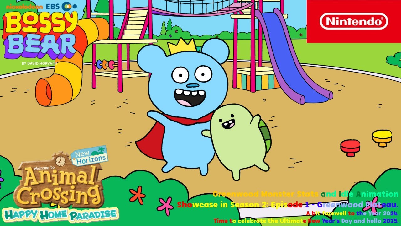 Greenwood Monster Stats and Idle Animations - Bossy Bear in: SUN Classic for ACNH.