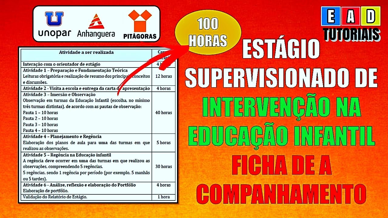 FICHA DE ACOMPANHAMENTO EM PEDAGOGIA ESTÁGIO SUPERVISIONADO DE INTERVENÇÃO NA EDUCAÇÃO INFANTIL