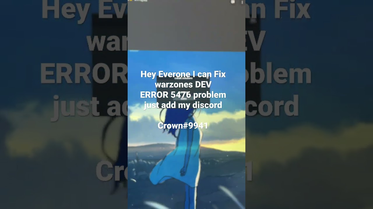 FIX WARZONE DEV ERROR 5476