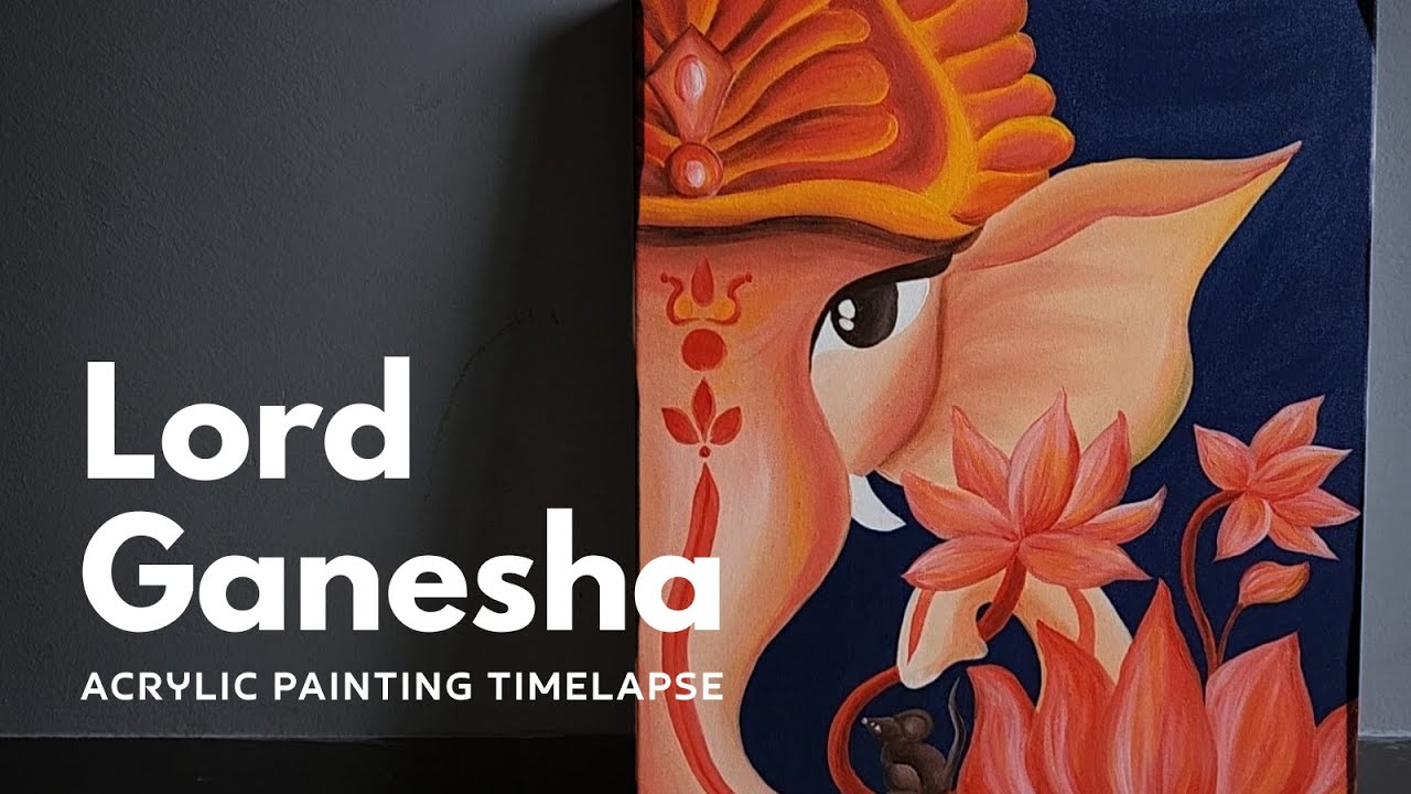 Ganesh Chaturthi 2025 ✨ Paint With Me  Lord Ganesha Acrylic Painting Timelapse 🎨🙏