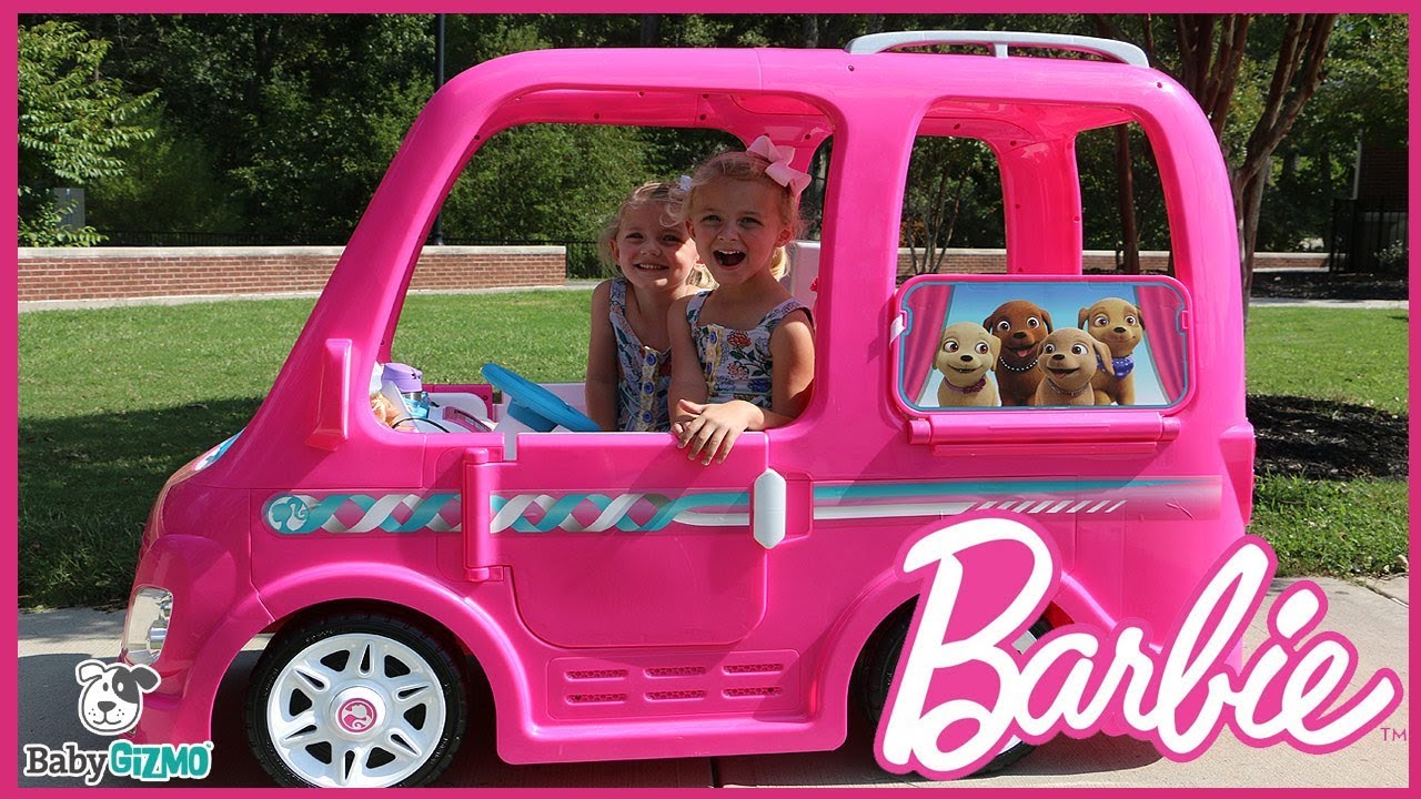 NEW Barbie Dream Camper Power Wheels Ride-On Vehicle with Twins **SO CUTE**