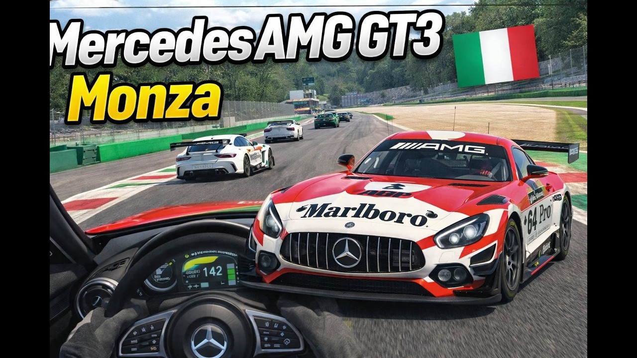 iRacing Mercedes AMG GT3 at Monza 🇮🇹  High Speed Battles & Late Braking!