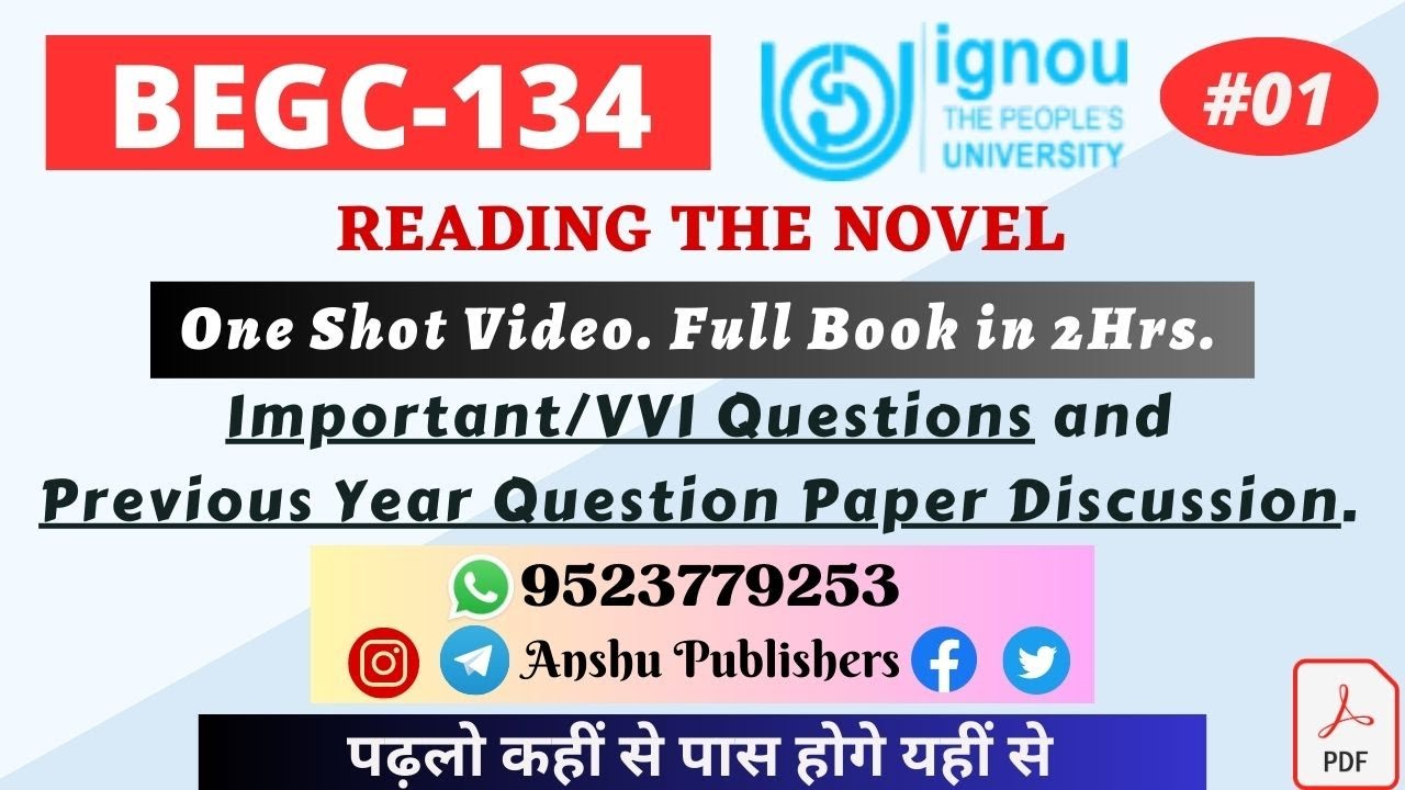 IGNOU BEGC-134 VVI/Important Questions For Exam. Full Book in 2 hr.Part-01. @ignoutipsassignment #ignou