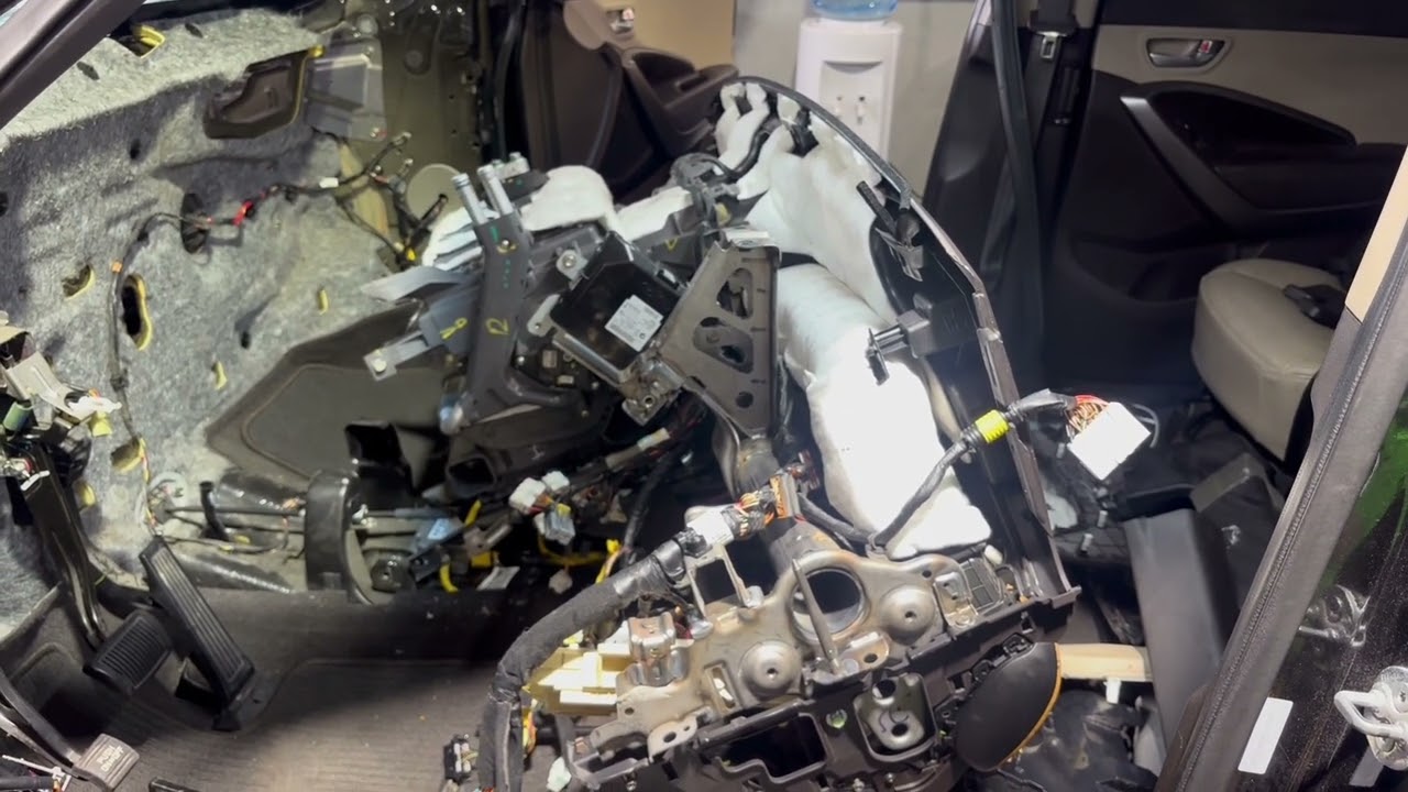 Step-by-step how to remove the dash to get to the evaporator 2013 Hyundai Santa Fe sport