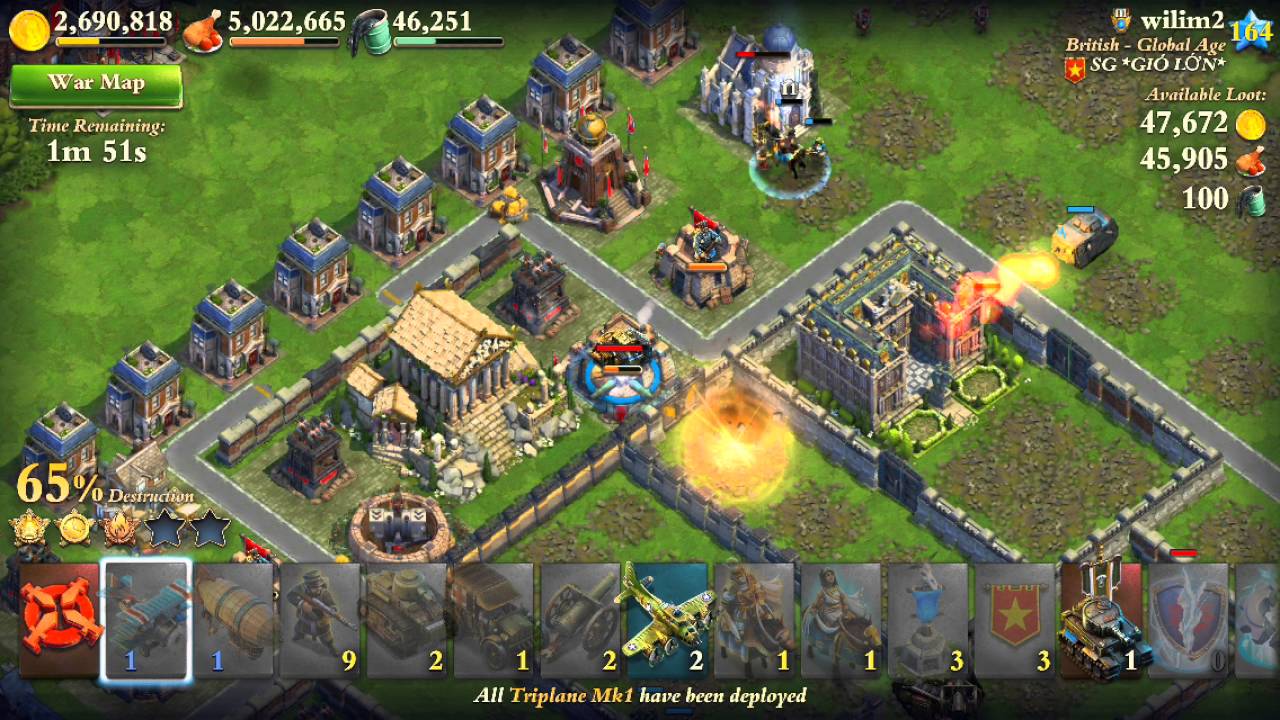 Koreans Lv 135 vs British Global Age Lv 164 (Alliance War Dominations)