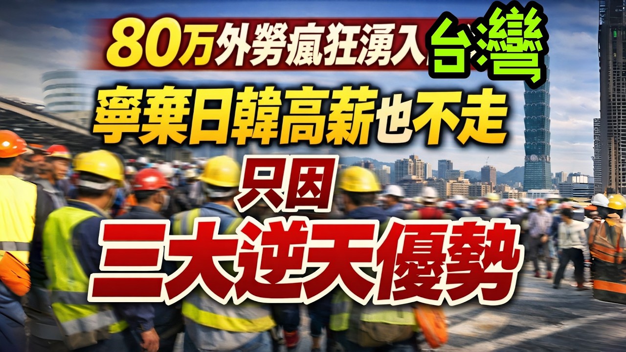 80萬外勞瘋狂湧入台灣真相曝光：寧棄日韓高薪也不走，三大逆天優勢被揭穿，連他們都看哭了