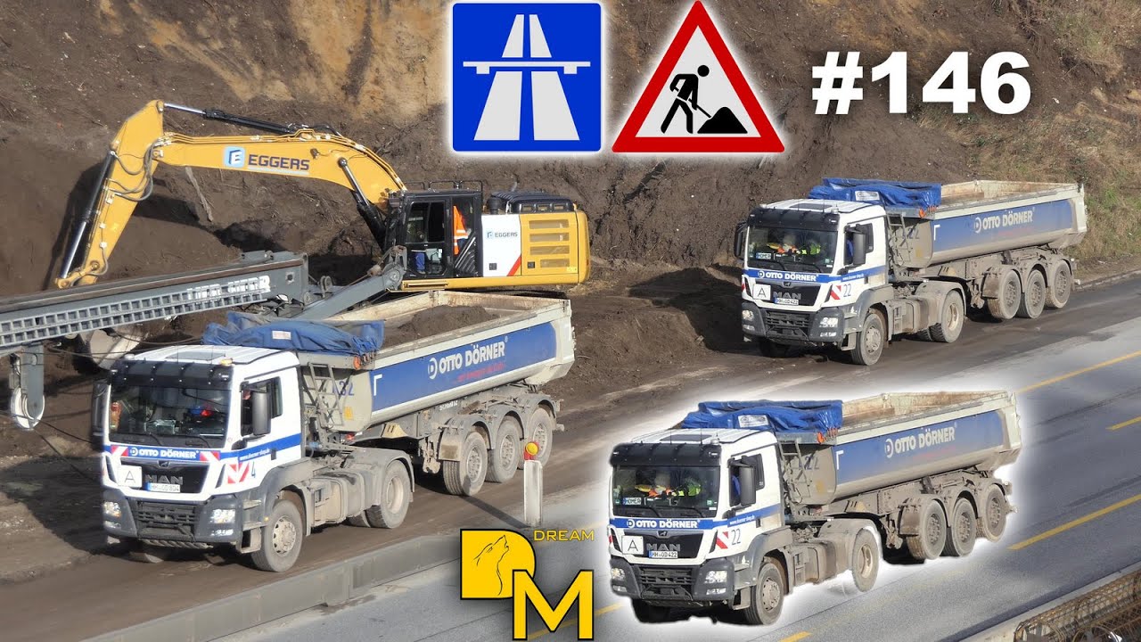 Highway construction XXL [146] CATERPILLAR excavators LIEBHERR LB35 drill rig DREAM MACHINES