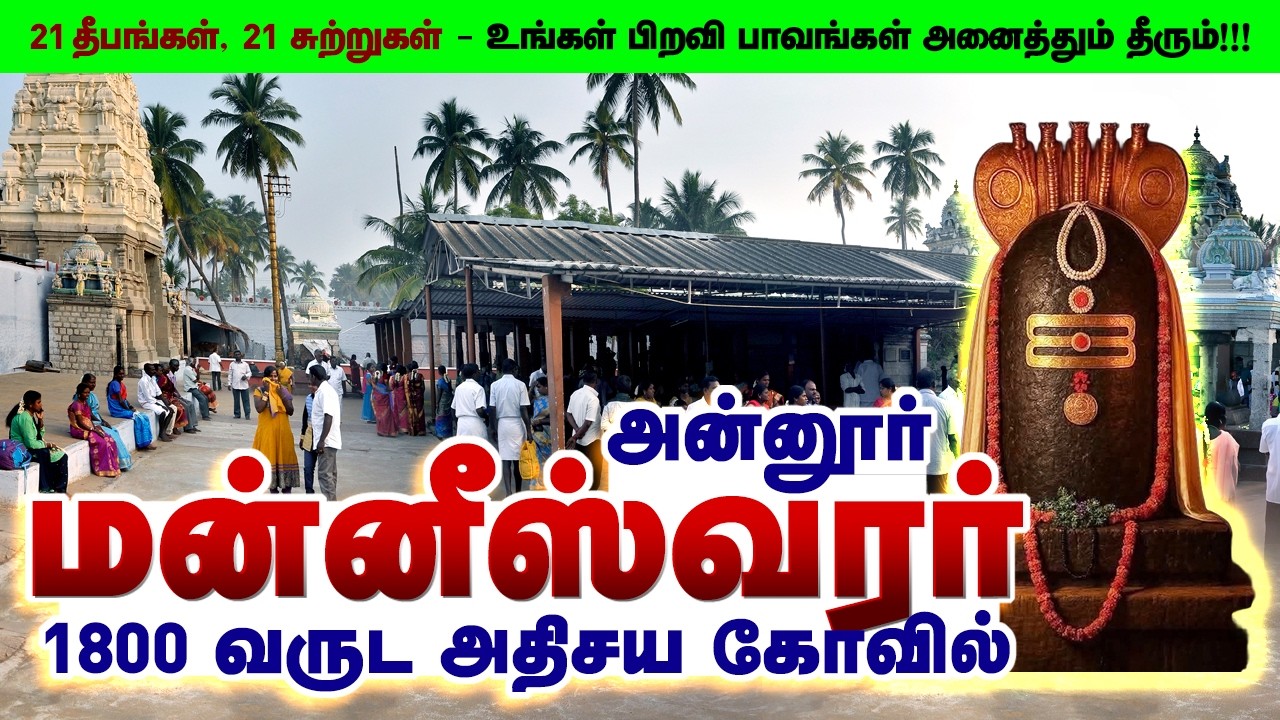 பிறவி பாவங்களை போக்கும் அதிசய கோயில் 21விளக்கு 21 சுற்று I அன்னூர் மன்னீசுவரர், Annur Manneeswarar
