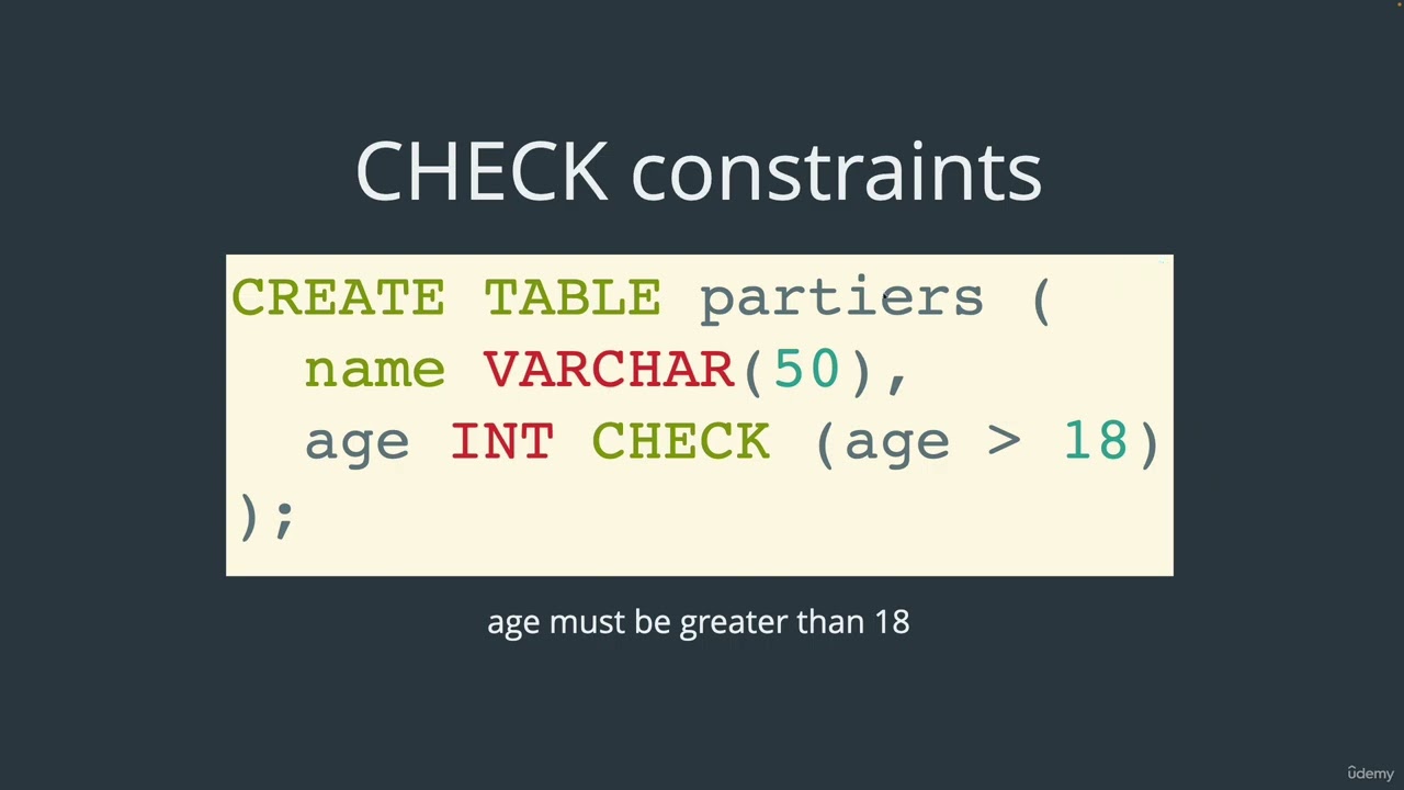 125 - Named Constraints