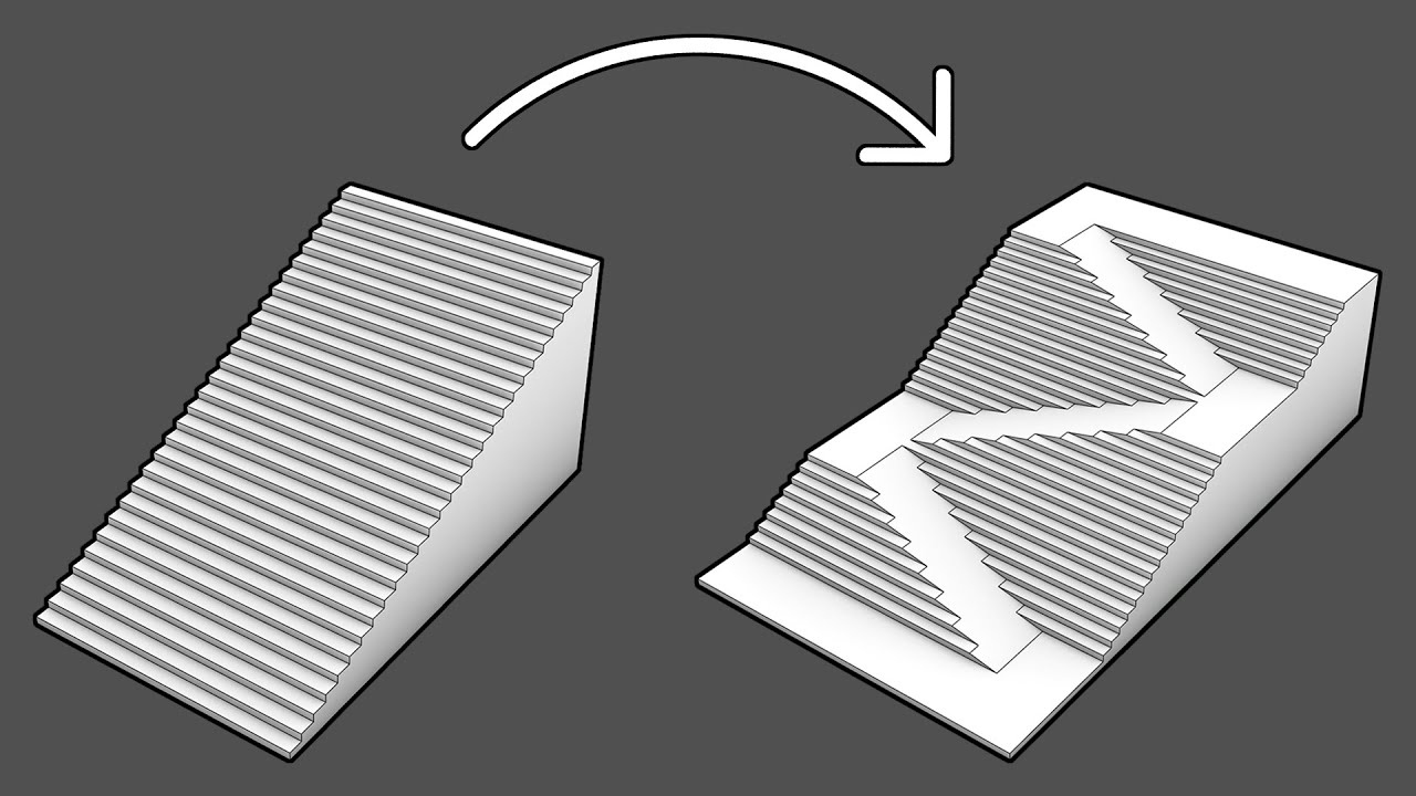 Rhino Tutorial I Stepped Ramp Modeling