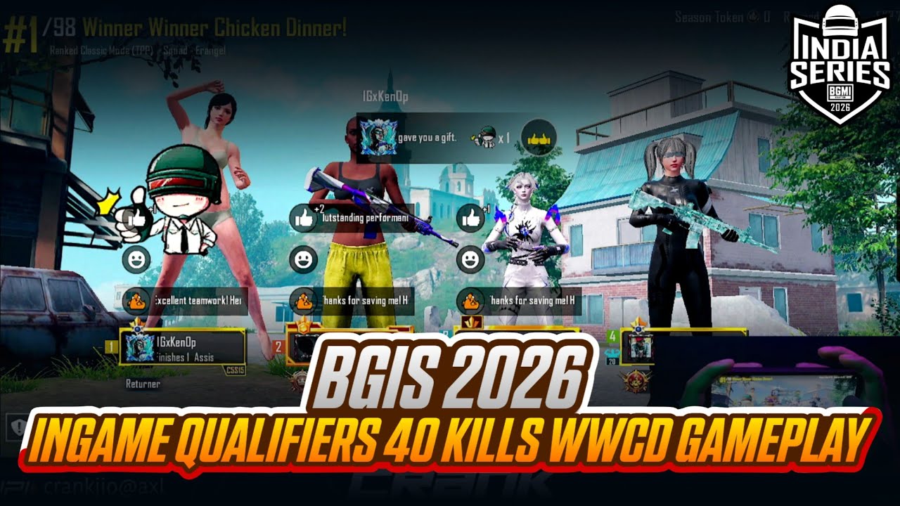 BGIS 2026! 40 KILLS WWCD🔥 IN-GAME QUALIFIERS | MATCH 1 / 2 POV🧿 | iQOO Neo 9 Pro 120FPS