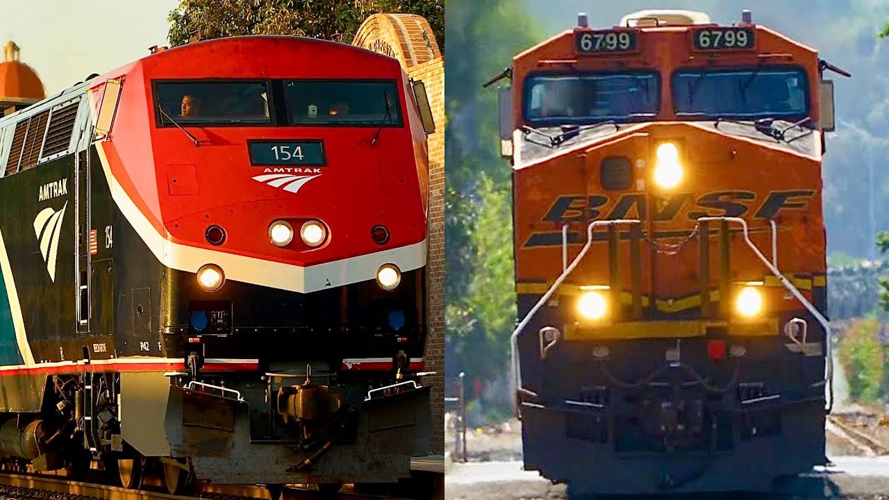 AMTRAK TRAINS + Fully Loaded Military Train!