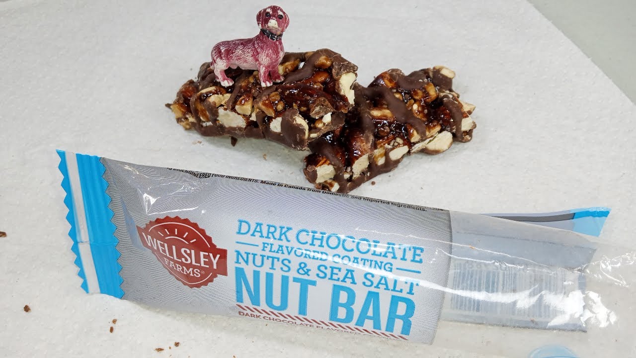 Unboxin Doxin - Wellsley Farms Dark Chocolate Flavored Coating Nuts & Sea Salt Nut Bar