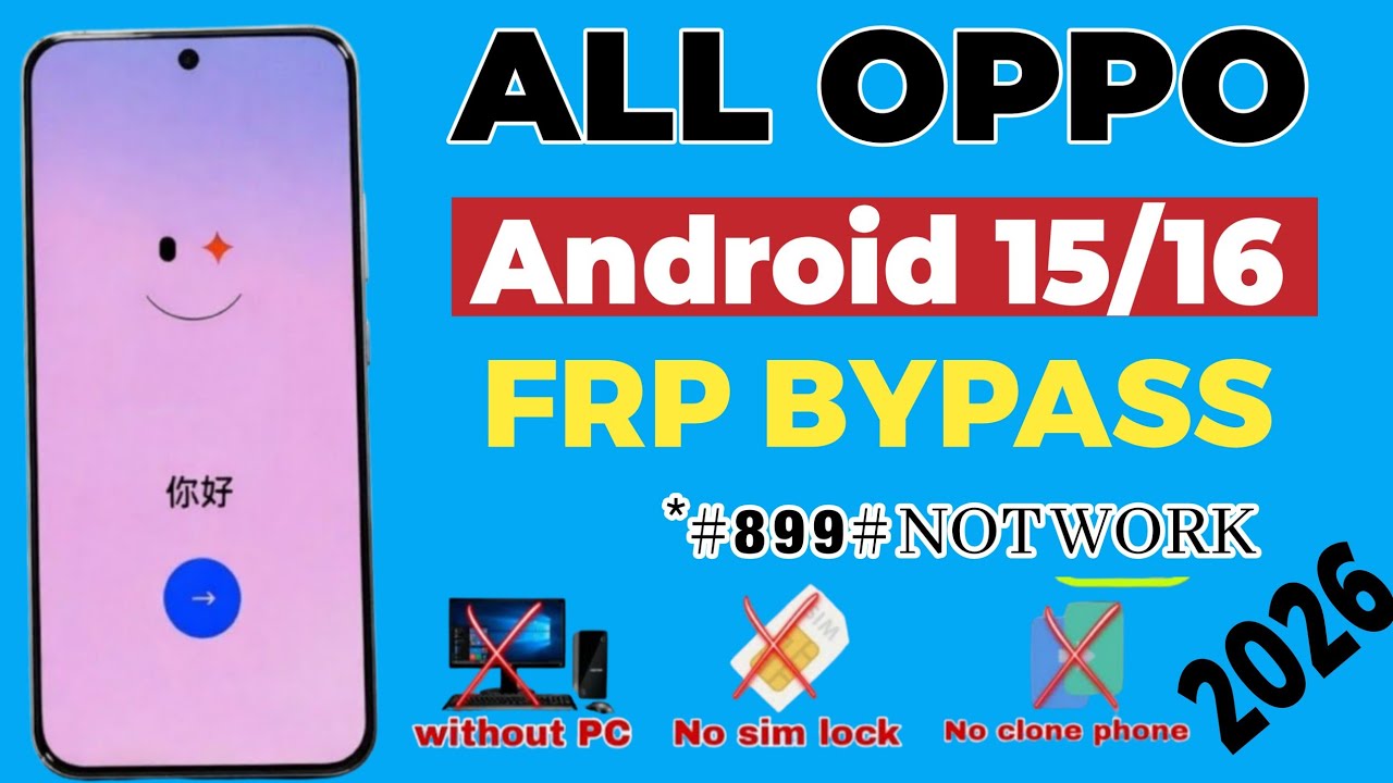 ALL OPPO ANDROID 15 16 FRP BYPASS  WITHOUT PC / all oppo android 15 frp bypass / oppo frp bypass