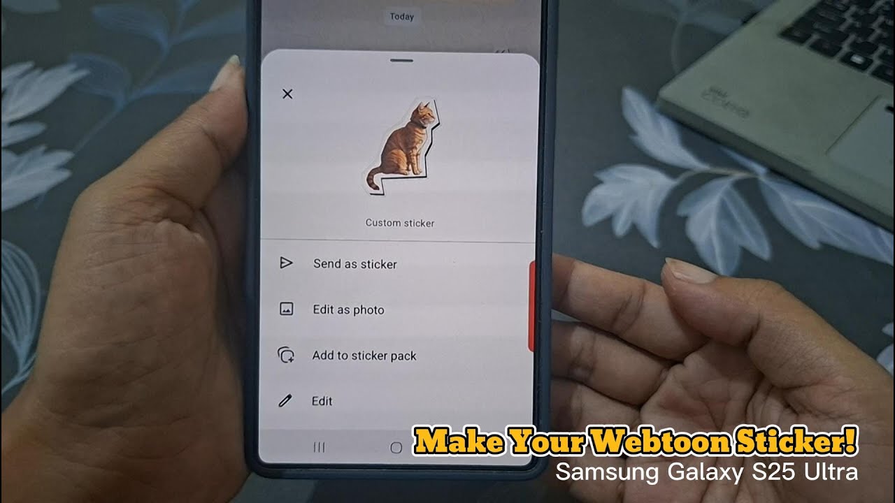 How to Turn Photos into Webtoon Stickers with S Pen on Samsung Galaxy S25 Ultra