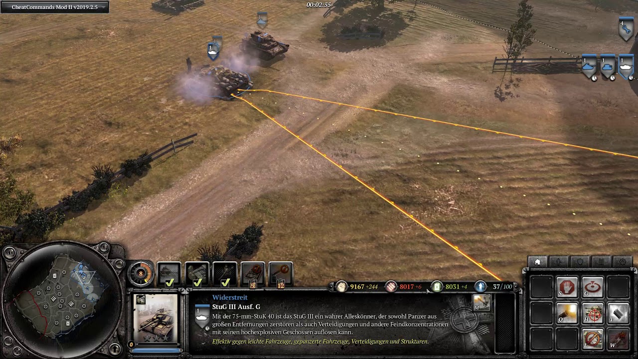 CoH 2 - hull-down range indicators