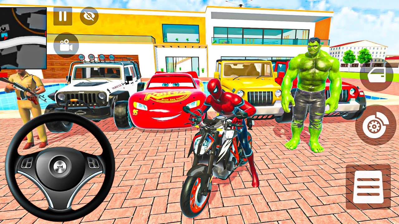 🌿 Indian Theft Auto Simulator 🐝 Hulk Spiderman 🕷️ Car Showroom 💡 Modified Fortune Thar Car 🚗 Game