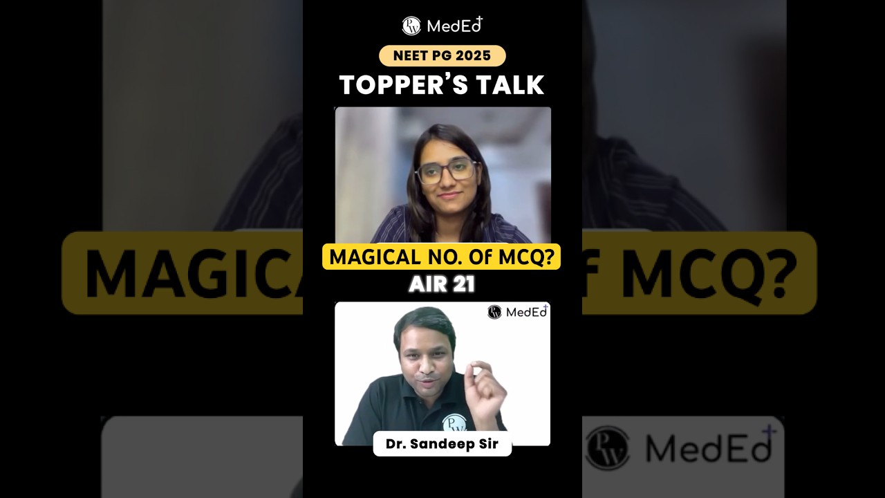 Magical no. of MCQ to crack NEET PG 🔥 | Listen from the topper #neetpg2025 #neetpg #neetpgresult