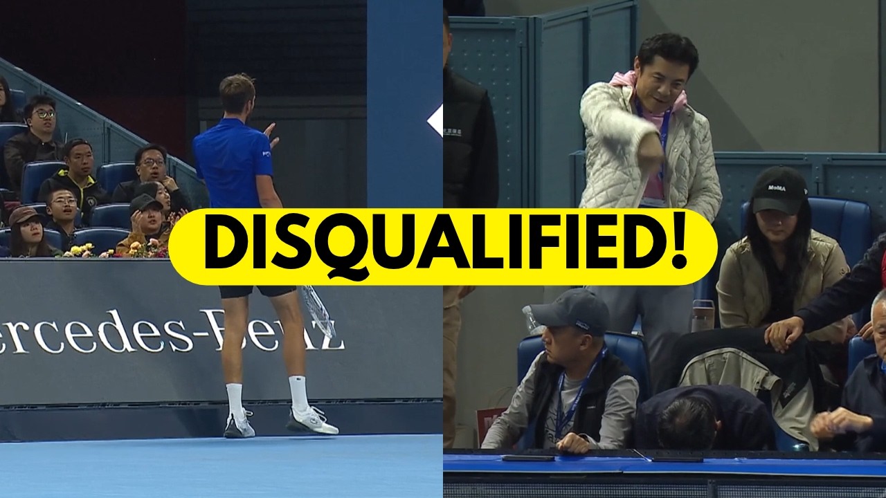 Даниил Медведев дисквалифицирован в матче против Новака Джоковича! (Пекин 2026)