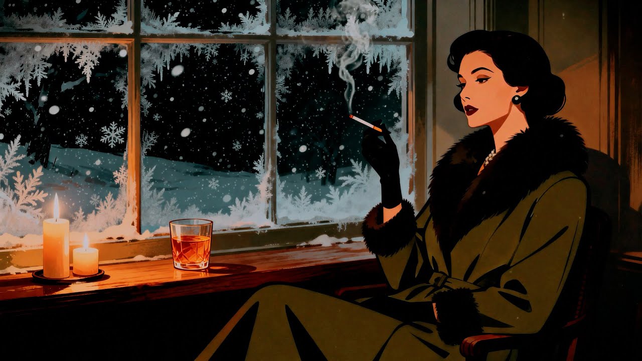 Jazz Noir for a Cold Winter Night | 1 Hour of 1940s Cinematic Ambience
