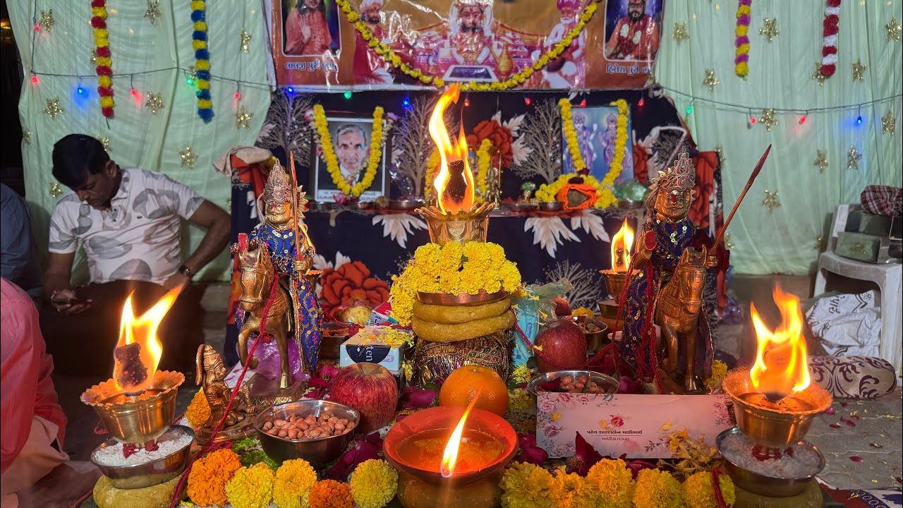 શ્રી રામદેવપીર મહારાજ નો જ્યોત પાઠ (મોતીપુરા કંપા) મારા મામા શ્રી રાજુભાઈ ઈશ્વરભાઈ ભોજાણી ના ઘરે 