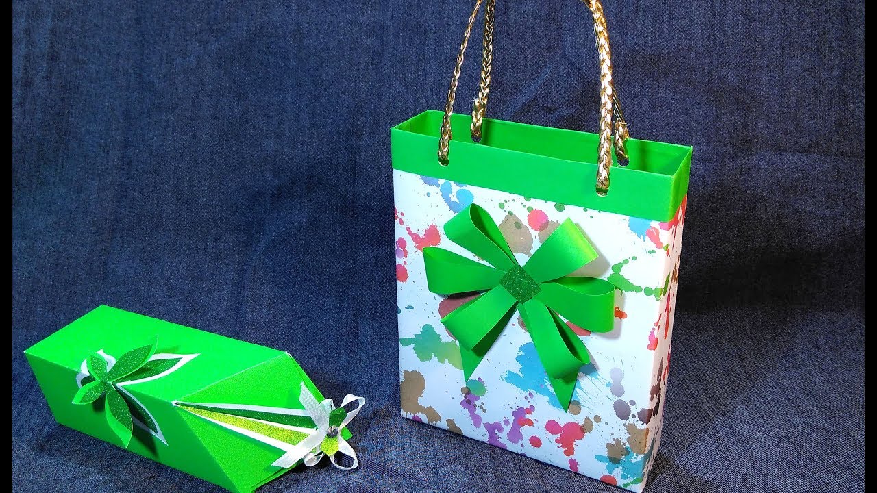 DIY gift bag out of cereal box. Gift wrapping ideas.