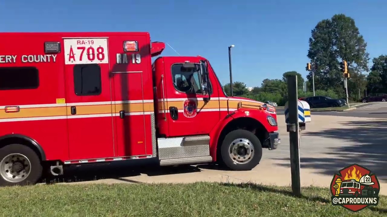 Montgomery County NEW Engine 708 Medic 708 Ambulance 708 and 708 Bravo and ALS 708 Responding