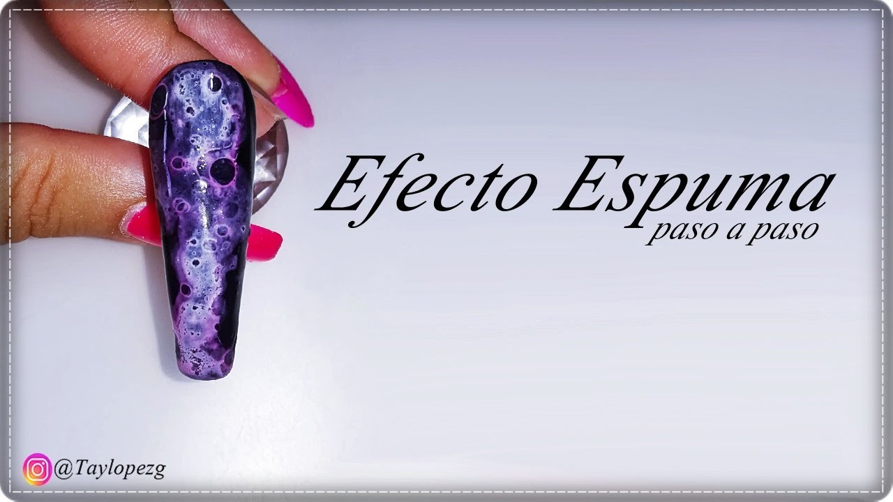 Uñas EFECTO ESPUMA paso a paso y fácil /Desingnails Tay