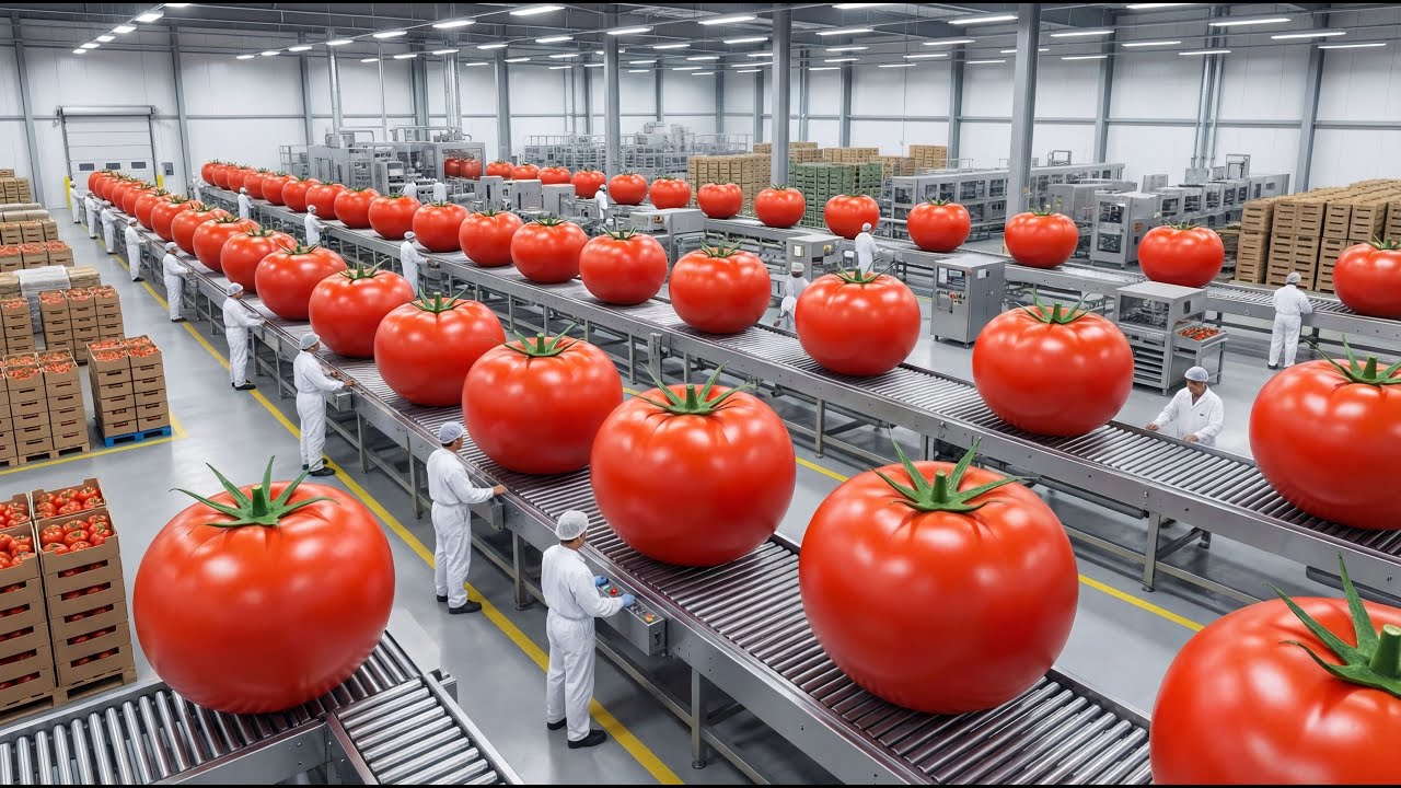 Inside a Real Ketchup Factory - Farm to Bottle Complete Process