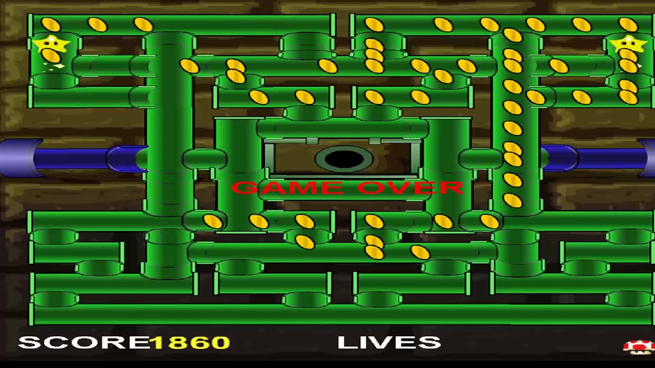 MARIO BROS IN PIPE PANIC PACMAN CLONE ONLINE SUPER MARIO PAC MAN CLONE MIX FROM PACMANGAME ORG