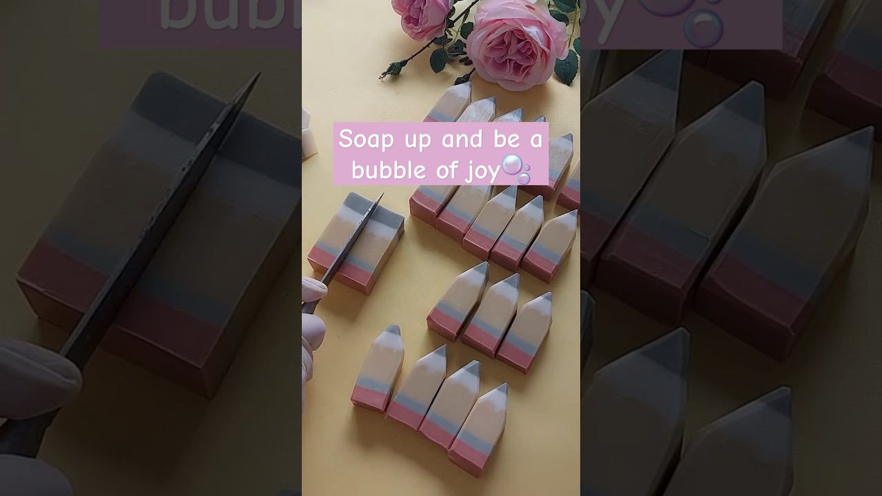 Handmade Soap for teacher's gift #soap #explore #soapmaking #diy #explore #shorts #shortsvideo
